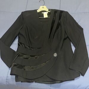 Karen Miller New York Black Embellished Dress Suit Jacket size 12
